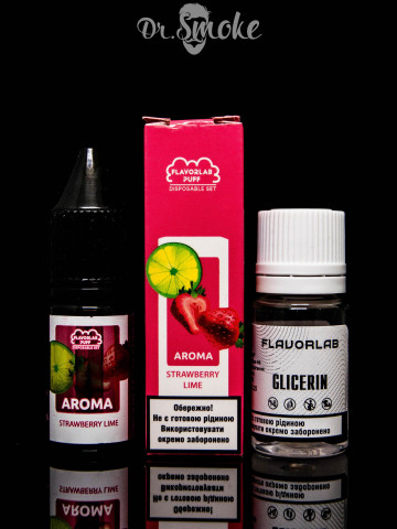 Купить - Набір для змішування Flavorlab Disposable Puff Salt Strawberry Lime