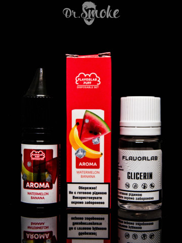 Купить - Набір для змішування Flavorlab Disposable Puff Salt Watermelon Banana