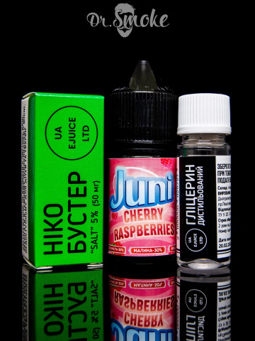 Набор для смешивания Juni Salt Cherry Raspberries (30ml)