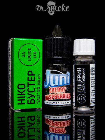 Набор для смешивания Juni Silver Ice Salt Cherry Raspberry (30ml)