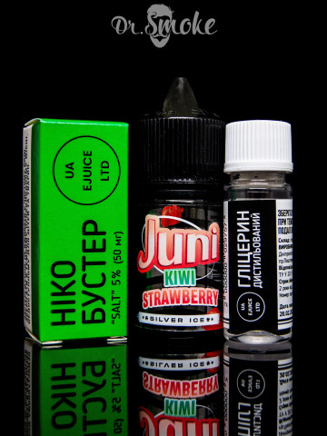 Набор для смешивания Juni Silver Ice Salt Kiwi Stawberry (30ml)