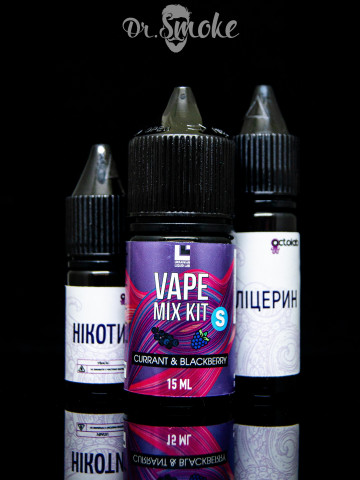Набор для смешивания Octobar Vape Mix Kit Salt Currant Blackberry